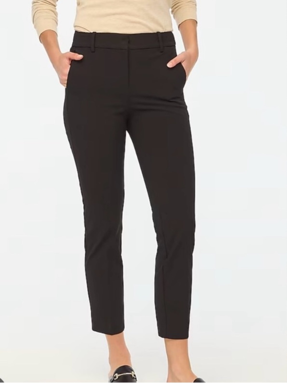 J. Crew Mercantile Black Dress Pants Size 0 Stretch Flat Front J5292 MSRP $79.50